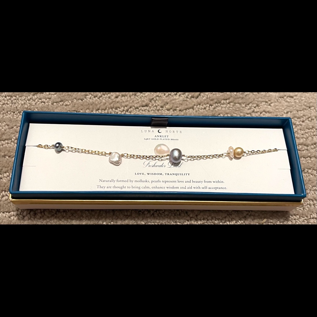 Nib Luna Norte Freshwater Pearl Anklet 22$